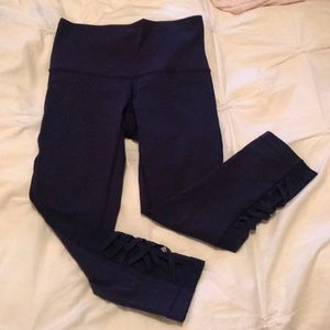 Lululemon leggings with sheer leg
